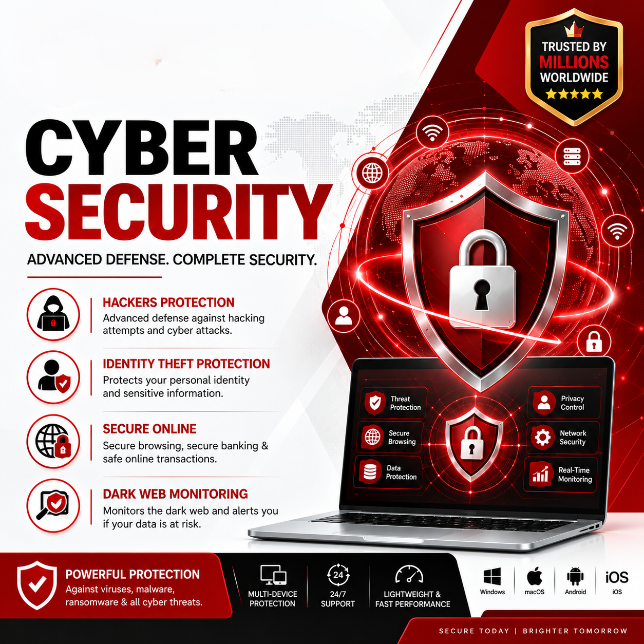 Cyber Security Advanced Defense - Complete Security & Identity Protection